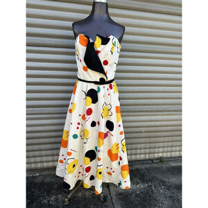 Victor Acosta Vintage Colorful Dress Size 12 - Sex And the City - Rockability